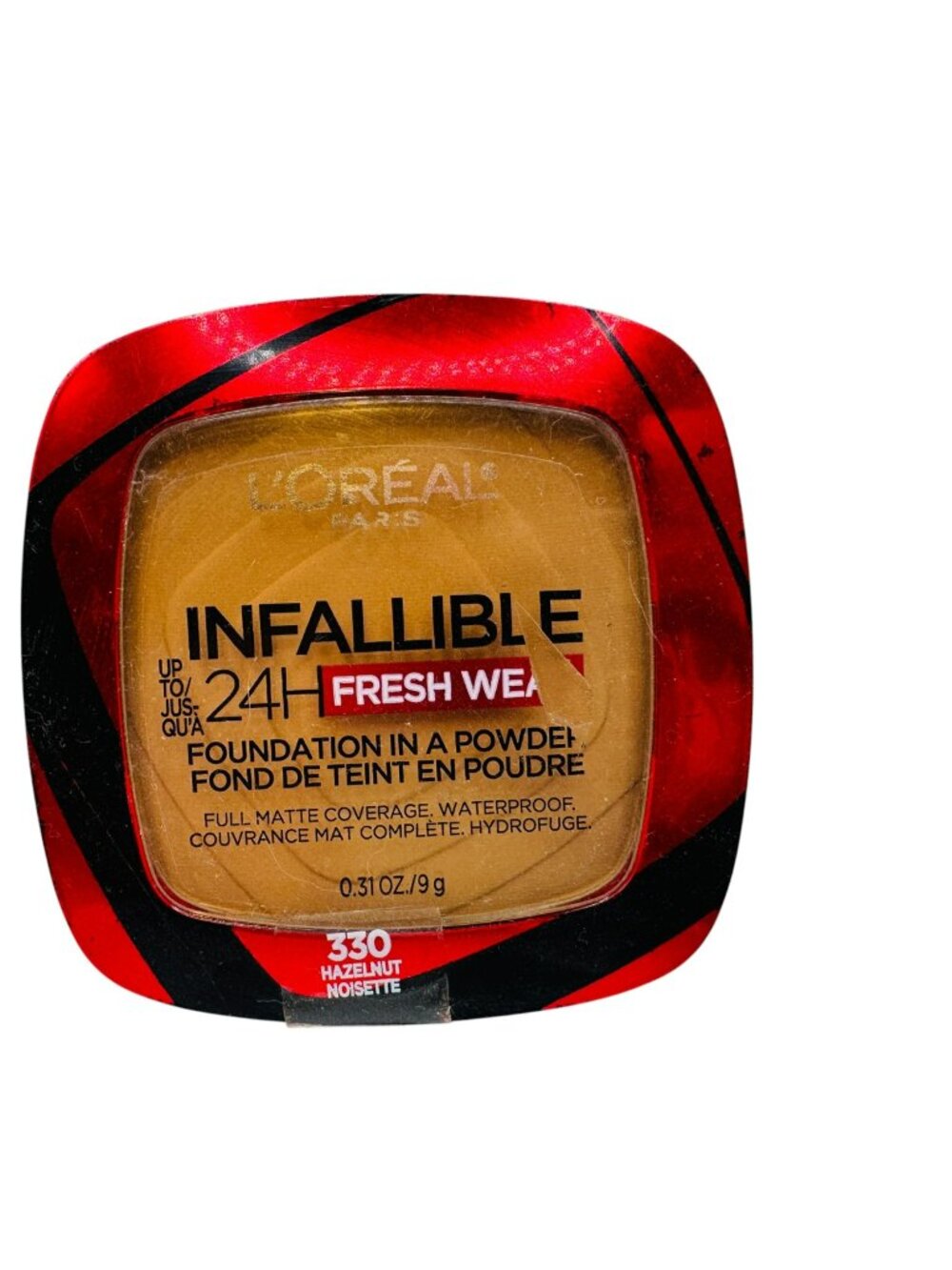 LOreal Paris Infallible 24H Fresh Wear Foundation Powder 330 Hazelnut 0.31 Oz